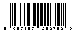 EAN barcode 6937357202792