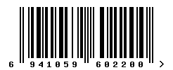 EAN barcode number 6941059602200