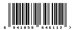 EAN barcode 6941059646112