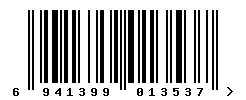 EAN barcode number 6941399013537