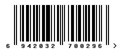 6942032700296 barcode