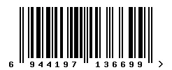 EAN barcode 6944197136699