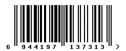 EAN barcode 6944197137313