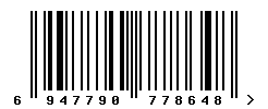 upc 6947790778648 barcode image
