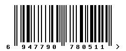 upc 6947790780511 barcode image
