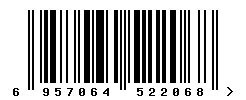 EAN barcode number 6957064522068