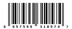 EAN barcode number 6957599310574