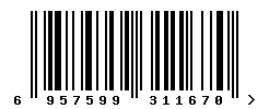 upc 6957599311670 barcode image
