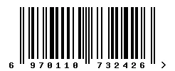 EAN barcode 6970110732426