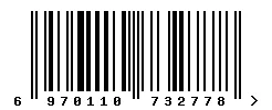 EAN barcode 6970110732778