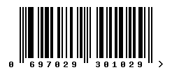 EAN barcode number 697029301029
