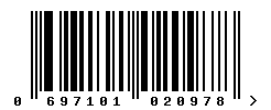 EAN barcode number 697101020978
