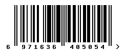 EAN barcode number 6971636405054