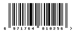 upc 6971764810256 barcode image
