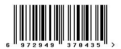 EAN barcode number 6972949370435
