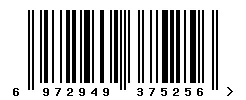 EAN 6972949375256 barcode image