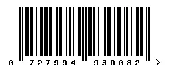 EAN 727994930082 barcode image