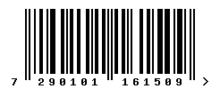 upc 7290101161509 barcode image