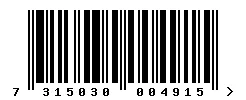 EAN barcode 7315030004915