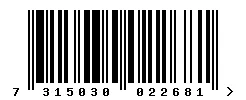 7315030022681 barcode