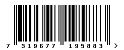 EAN barcode number 7319677195883