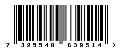 EAN barcode number 7325540639514