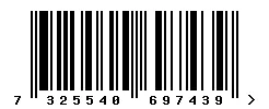 EAN barcode 7325540697439