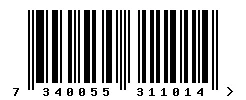 EAN barcode 7340055311014