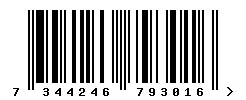 EAN barcode 7344246793016