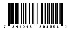 EAN barcode 7344246801551