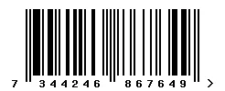 EAN barcode 7344246867649