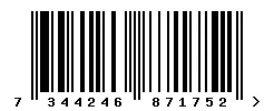 EAN barcode 7344246871752