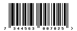 upc 7344563007025 barcode image
