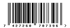 upc 7427260707396 barcode image