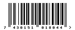 EAN barcode 7430151018044