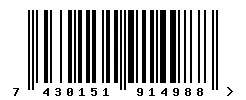 EAN barcode 7430151914988