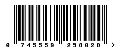 EAN barcode 745559258020