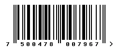7500478007967 barcode