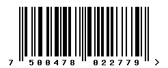 7500478022779 barcode