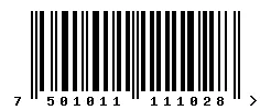 EAN barcode 7501011111028