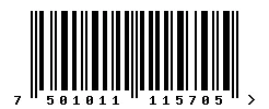 EAN barcode 7501011115705