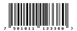 EAN barcode 7501011123380