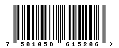 upc 7501058615206 barcode image