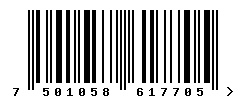 EAN barcode number 7501058617705