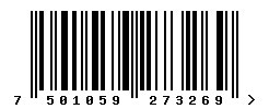 upc 7501059273269 barcode image