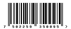 upc 7502259350095 barcode image