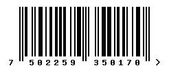 upc 7502259350170 barcode image