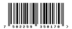 EAN barcode 7502259350170