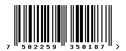 upc 7502259350187 barcode image