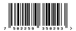 EAN barcode 7502259350293